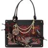 Dark style maze butterfly pain bag Toth girl holding the cross-body bag
