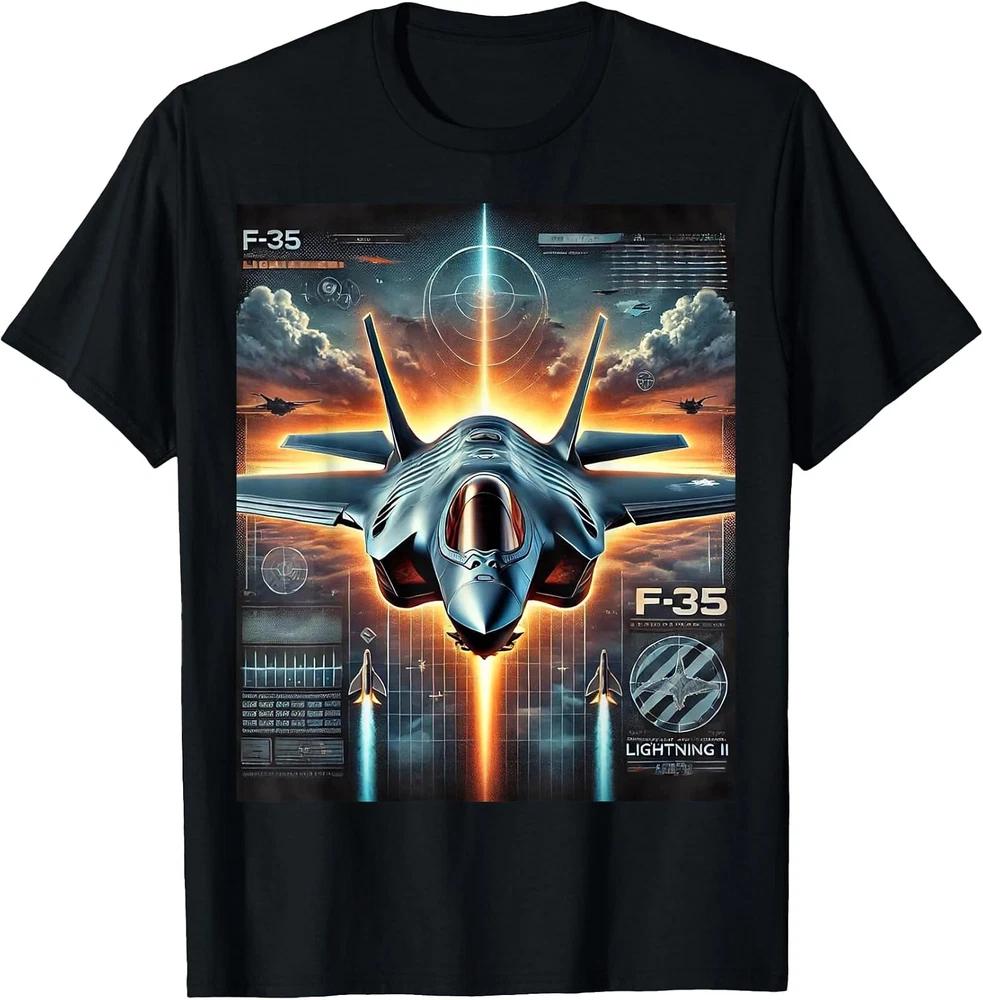 F-35 Lightning II Fighter Jet Aviation Graphic Tee for Enthusiasts