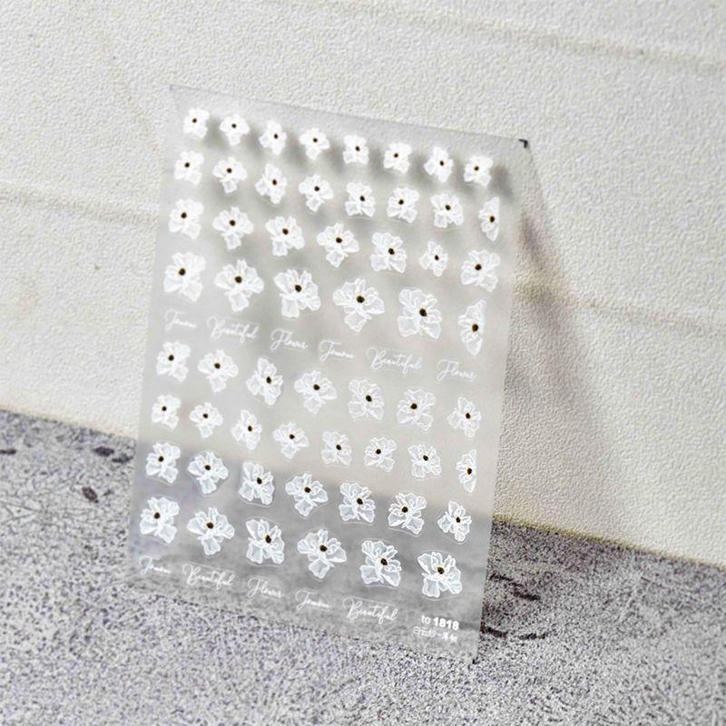 

Semi-Transparent Tomoni Embossed Adhesive Japanese Style Nail Beauty Sticker 1818# Baiyun Yarn((Thin and tough))