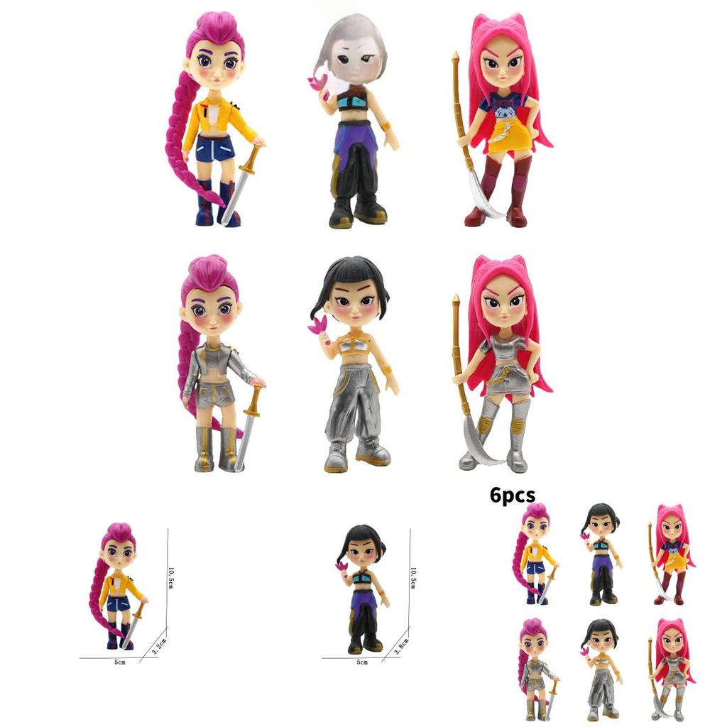 Kpop Demon Hunters Collectible Figure With Plastic Material For Display And Gift