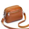 Leather Fashion Mother Bag New Three Zipper Mobile Phone Bag Messenger Bag Women's High-end Single Shoulder Women's Bag Large Capacity