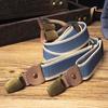 Elastic Strap Y-Type Suspenders 4 Clips Stripe Suspenders Fashion Metal Clip Suspenders  Gift Idea