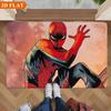 Bath Mat 1pc, Spider Battle Pose_1, MARVEL Flannel Rectangular Mat, Bathroom Non-Slip Entrance Mat, Fun Door Decoration Mat, H