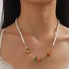 Popular Cherry Fruit Glazed Temperament Light Luxury Versatile Trend Pearl Necklace Clavicle Chain