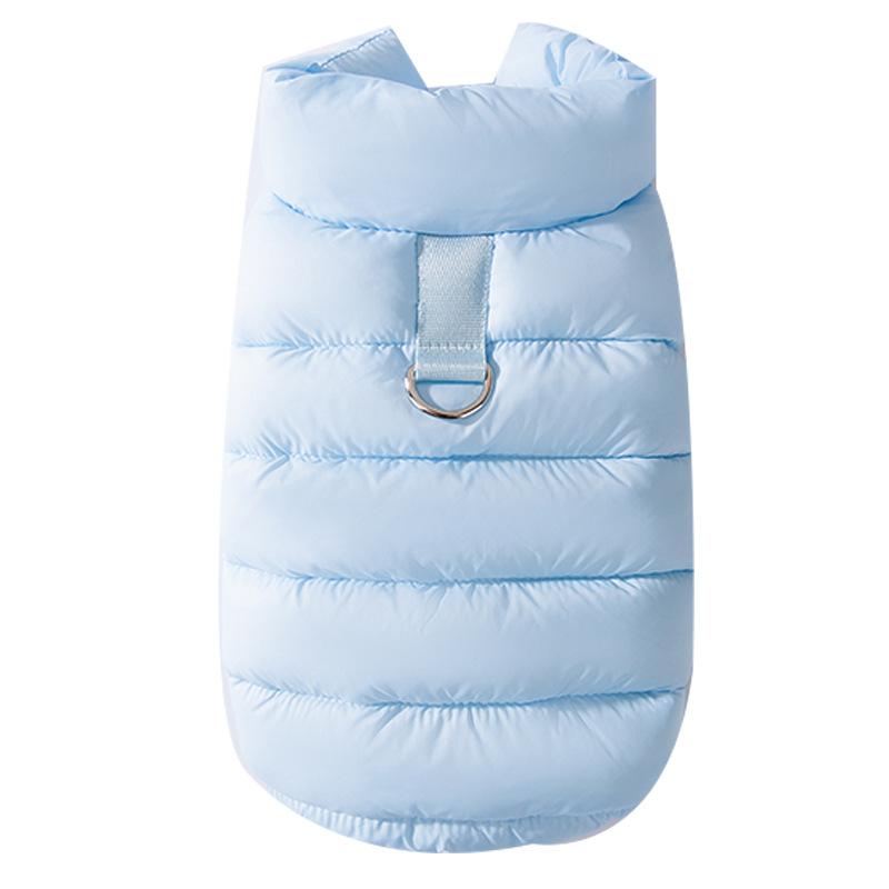 Outono e Inverno Cão Espessado Quente Nuvem Círculo Sem Mangas Colete de Penas Casaco de Algodão Gato Roupa de Cão de Estimação Teddy