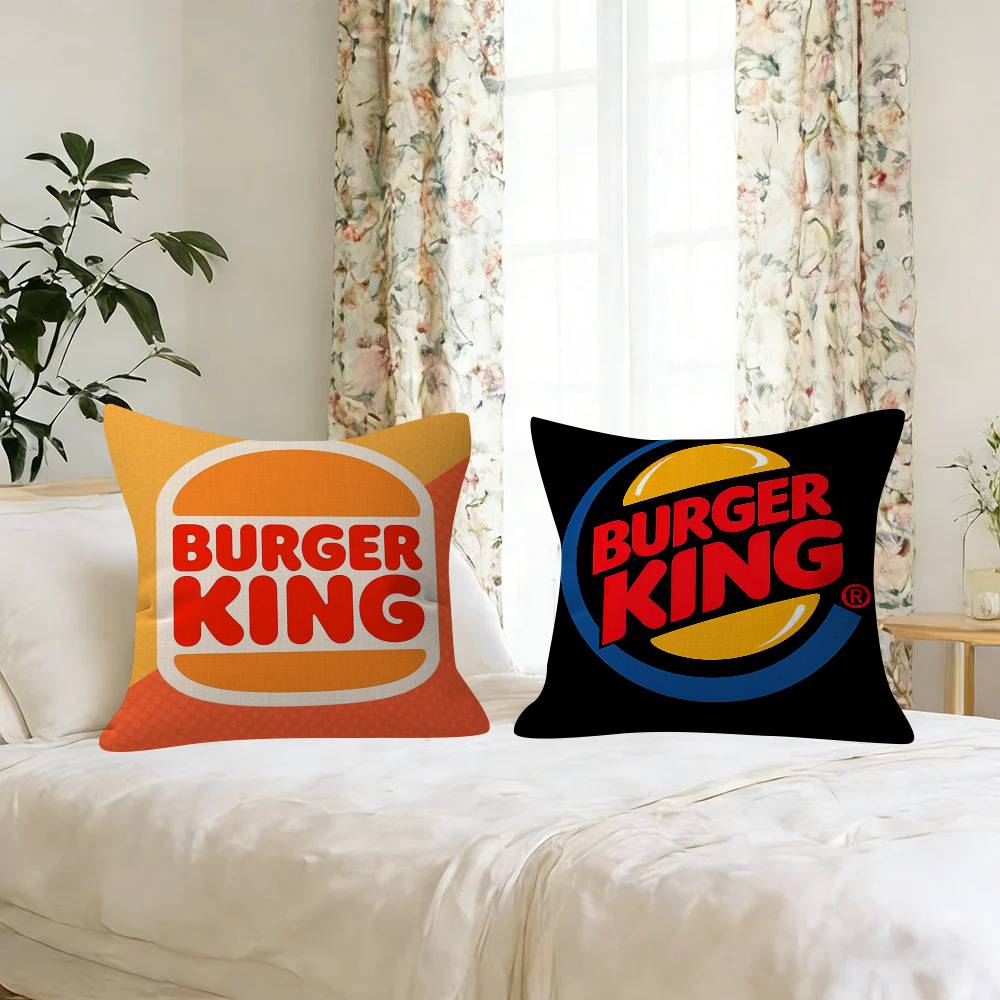 Pillow Anime Cushion Cover 30X50 Polyester Sofa Cushions Decorative Throw Pillows Home Decoration Pillowcover Logo Burger King