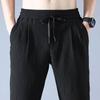 Pantalones Jogger de Verano de Seda de Hielo para Hombre Casuales Anchos Pantalones de Chándal Masculinos Primavera Ligeros Pantalones Harem Holgados