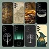 The L-Lord of the R-Rings Map Phone Case For Samsung Galaxy A20,A21s,A22,A31,A32,A52,A53,A72,73,A80,A91 Soft Black Cover