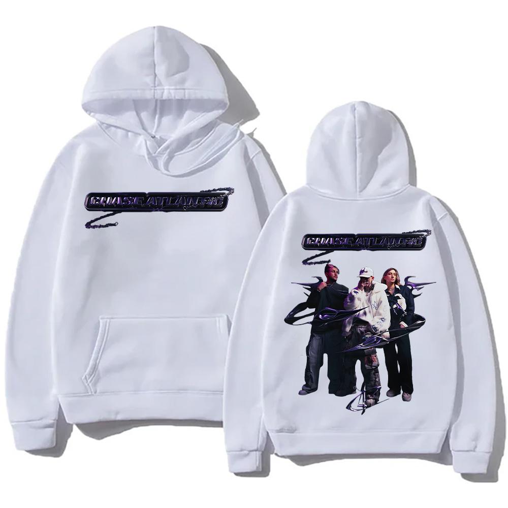 Chase Atlantic Klassische Hoodies Herbst Winter Neues Muster Sweatshirts Beliebte Trends Zweiseitiges Design Kleidung Unisex Pullover