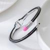 Stilvolles Trendiges Bleistift Armreif Glänzend Glitzer Einzigartig Kreuz Emaille Armband Offen Mix Match Mode Manschettenarmband Festival