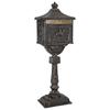 vidaXL Standing Mailbox with Door Bronze 42.5 X 29.5 X 117 Cm