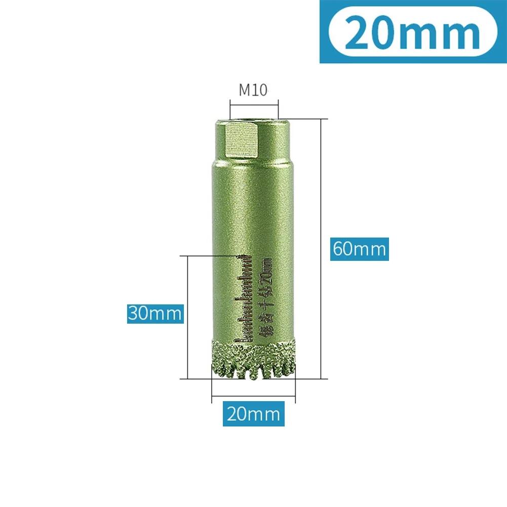 Pájené suché vrtáky 20-60mm Závit M10 Otvírák otvorů Vrtací bit Děrovka Keramická dlaždice Žula Mramor Otvírák otvorů Nástroje