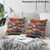 2 pièces 2 Packs Housse de Coussin Décorative Poissons Rustiques, Housse de Coussin Ferme Côtière Impression Plate 2D