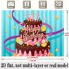Party Backdrop Cake Flat Backdrops Birthdays Event Backdrop Decoration Birthday Party Decor