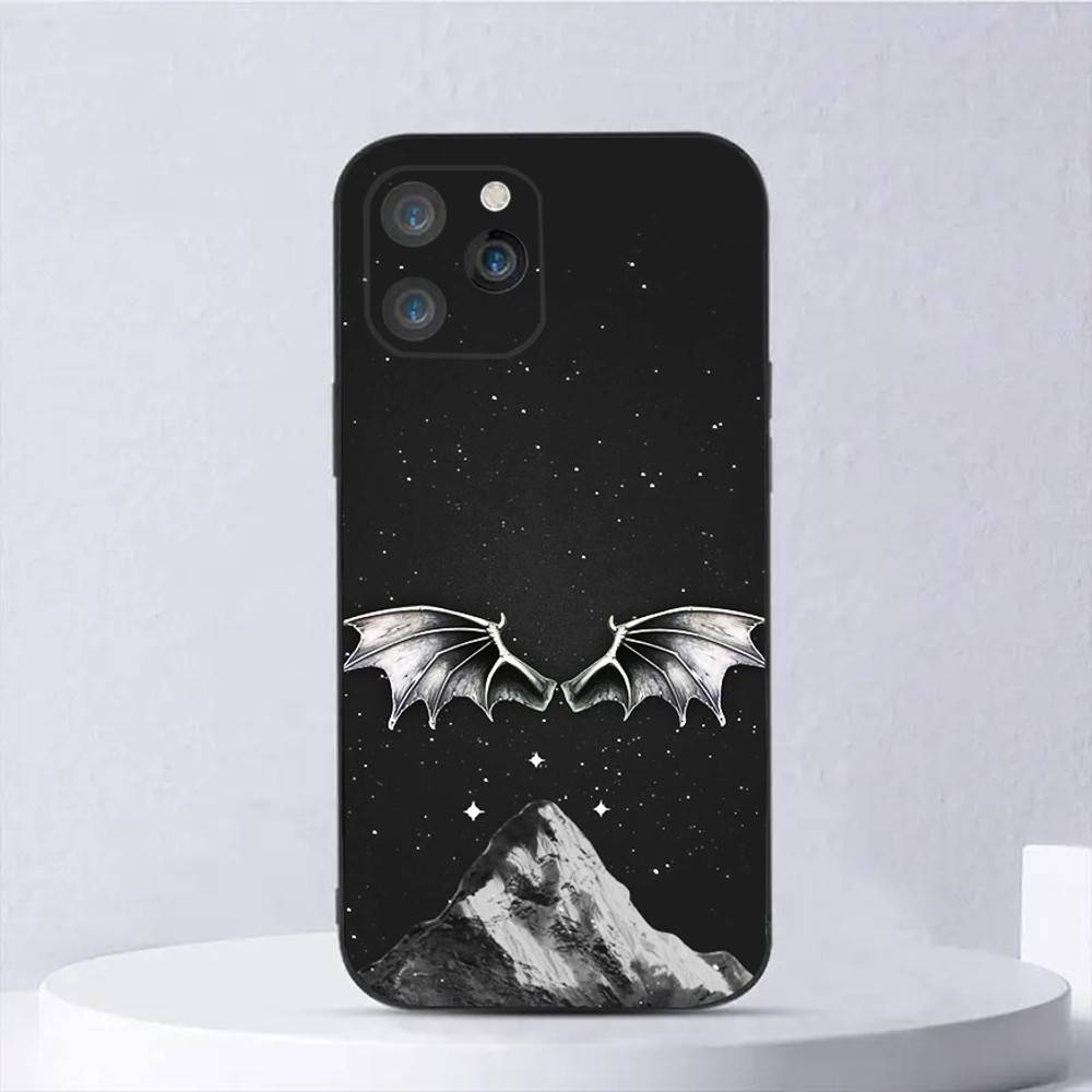 

A Court of Mist and Fury Phone Case For iPhone 16,15,14,13,12,11,Plus,Pro Max,XS,X,E,SE,Mini Soft Silicone Black Cover iPhone15promax