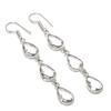 Natural White Topaz Gemstone 925 Sterling Silver Jewelry Earring 2.64" AE-12511