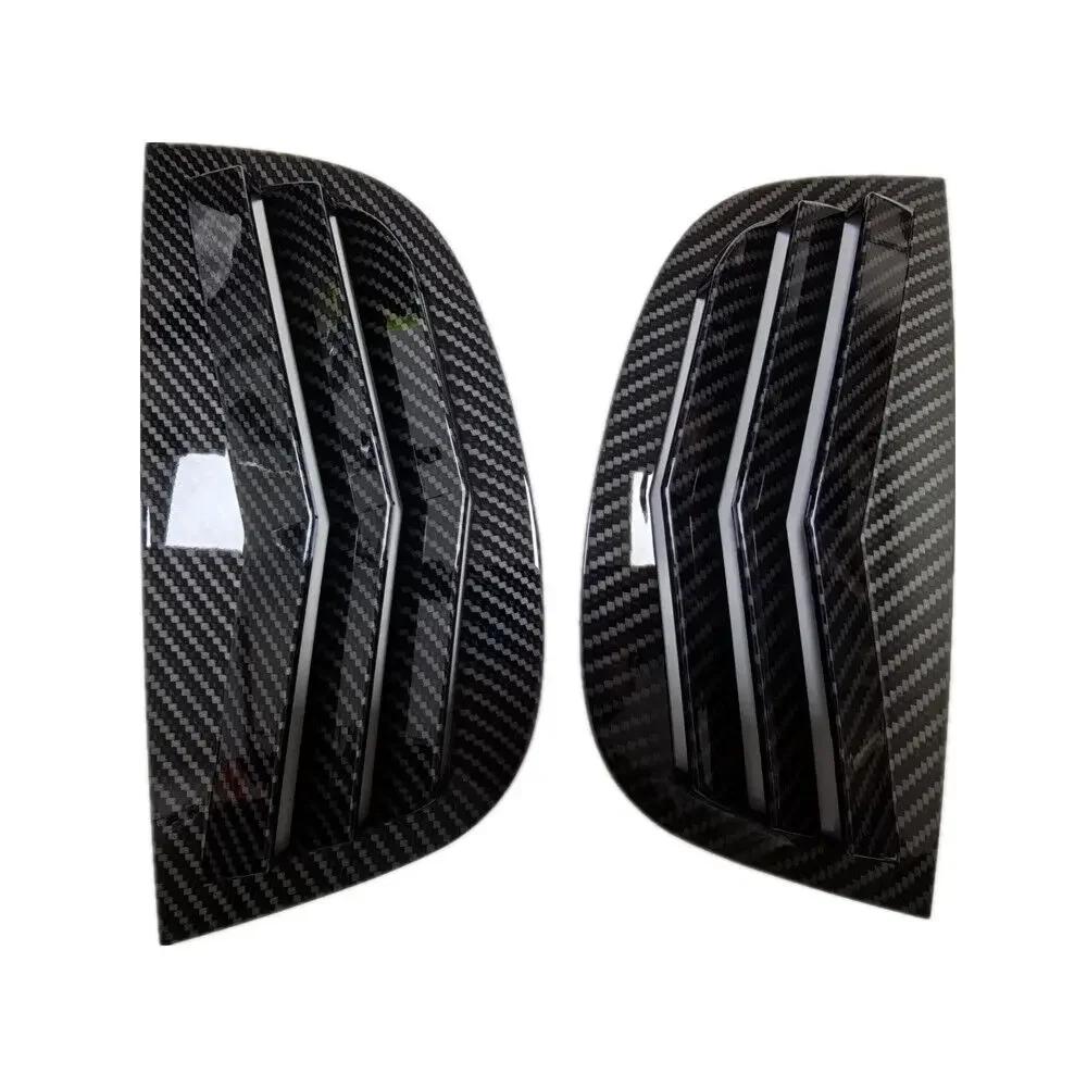 Dla Peugeot 208 2018 2019 2020 2025 2025 2025 2025 Samochodowa Tylna Żaluzja Okienna Boczna Osłona Żaluzji Naklejka Otwór Wentylacyjny Wlot Powietrza Karbon ABS