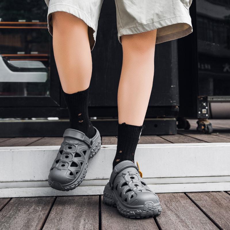 Pánské letní ležérní boty s tlustou podrážkou, plážové sandály, módní, pohodlné, protiskluzové, odolné proti opotřebení, pohodlné, venkovní, plážové, fas