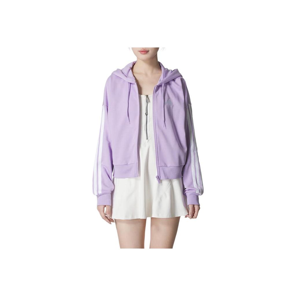 Adidas Sports Fashion Training Knitted Hooded Jacket Women Jackets JY3135