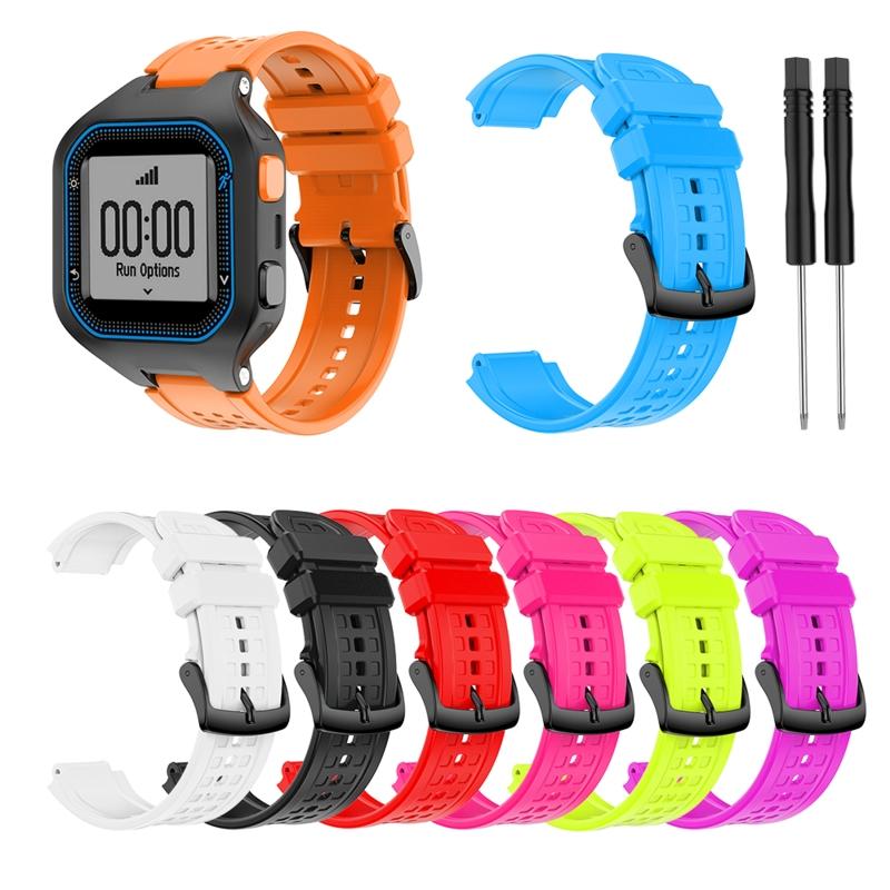 Fit for Forerunner 25 Male Band Adjustable Smartwatch Silica Wear Resistant Strap Wristbands Bracelet with Tools