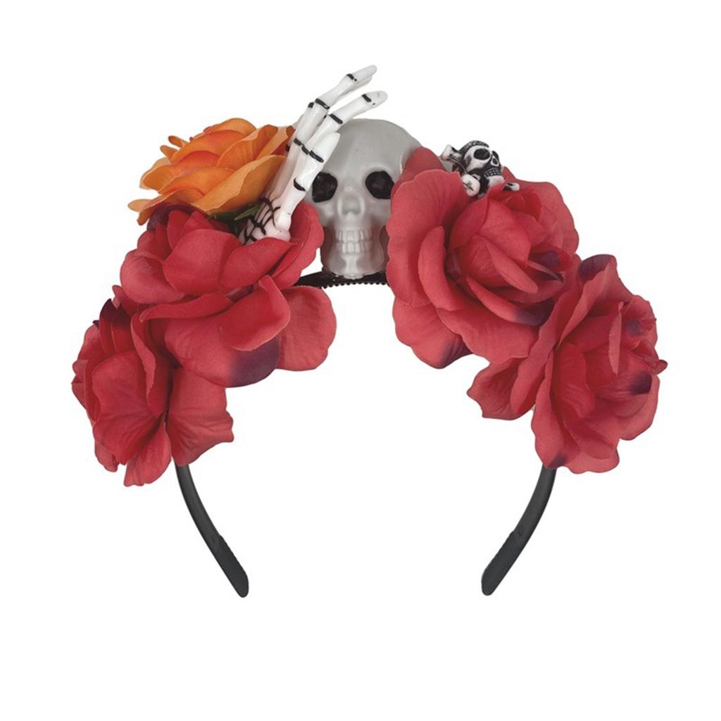 Elegant Simulated Flower Shape Headbands Skull Hair Hoop Headbands for Women Girls Wedding Party Supplies