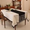 Double Idyllic Dining Table Cloth,cotton Thread Crochet Coffee Table Tablecloth,solid Color Light Luxury Hollow Splicing Cover