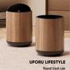 Pinhuan Wood Grain Flip-top Trash Can