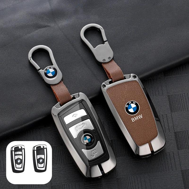 Für BMW Neu 2025 Zinklegierung Leder Auto Schlüsselabdeckung Hülle Schale Schutz Für BMW 1 3 5 7 Serie X1 X3 X4 X5 F10 F15 F16 F20 F30 F