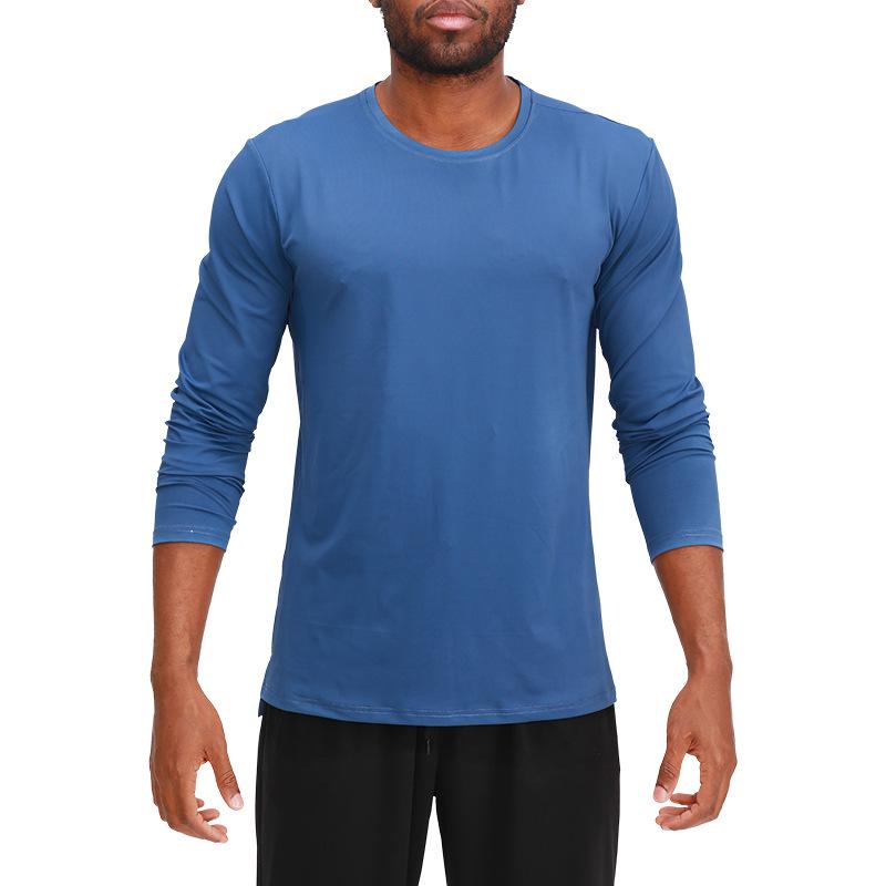 Men's Quick-Dry Long-Sleeve Sports T-shirt for Basketball and Running