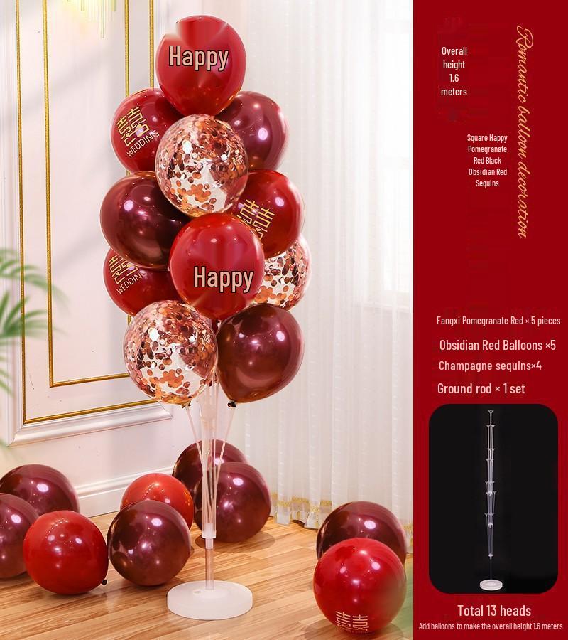 Romantic Wedding Floating Balloons Set: Bedroom & Table Decoration