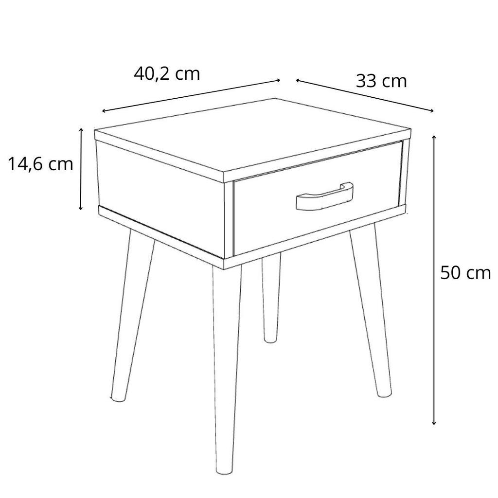 Luna bedside cabinet white, bedside table