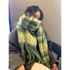 Atmosphere Student Autumn/Winter New Warm Thick Scarf Women'S Casual Versatile Colorful Grid Scarf
