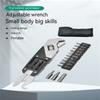 13 In 1 Mini Wrench Multi-Function Adjustable Wrench Portable Screwdriver 13 Bits Knife Stainless Steel Outdoor Home DIY Hand Tools