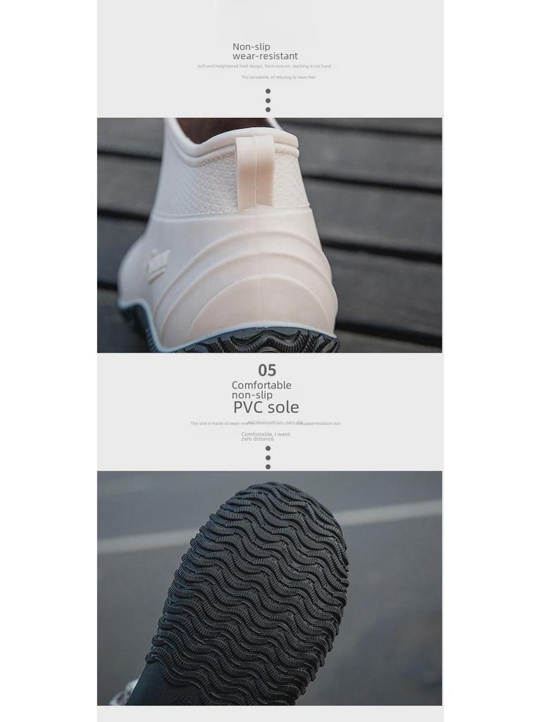 2025 Fashionable Waterproof Low-Top Women's Non-Slip Velvet Rain Boots