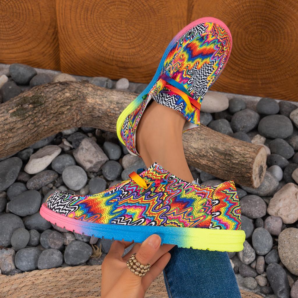 Fashion Woman Canvas Woman Shoes Summer Breathable Cloth Loafers Designer Luxury Shoes Woman Light Weight Slip-on Flat Sneakers Ladies