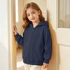 Kids Zip-Up Hoodie for Boys and Girls, Color Long Sleeve Casual Top