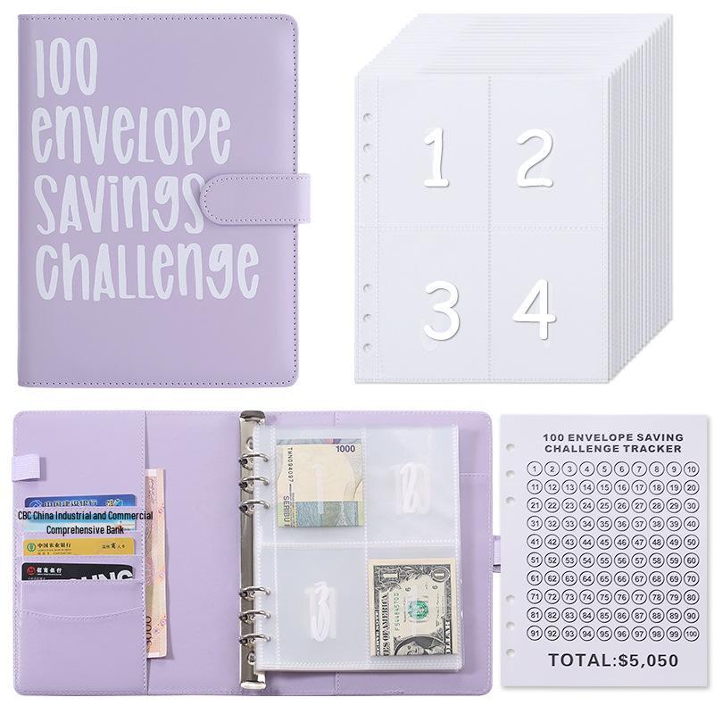 A5 Couple's 100-Day Savings Notebook with Insertable Binder