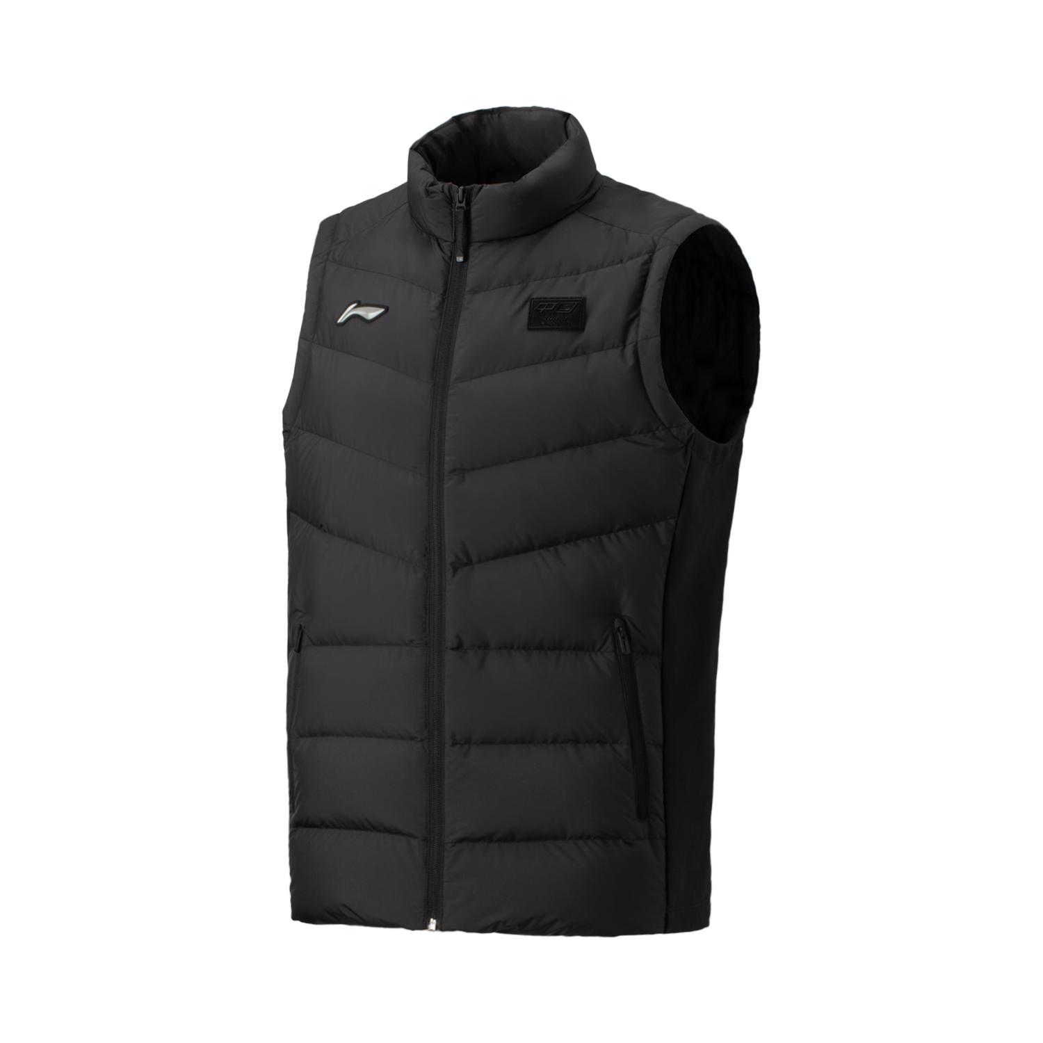 

Li Ning Удобный Простой Универсальный Жилет на молнии Унисекс Жилеты Черный AMRV031-1 S