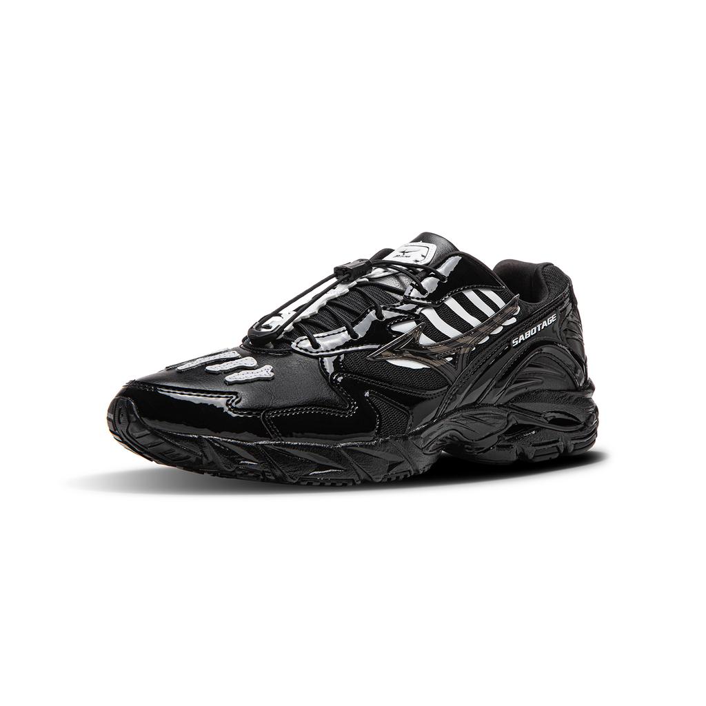 Mizuno SBTG X Wave Rider 10 Designer-Kollaboration Modetrend Stoßdämpfend Langlebig Low-Top Laufschuhe Unisex Laufschuhe Schwarz D1GD252601