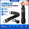 KEBIDU USB4.0 Брелок USB-C Кабель, 240 Вт Швидка Зарядка, 40 Гбіт/с Передача Даних, 8K@60Hz Відео Вихід, Портативний Короткий Type C Кабель для Ноутбука, Телефону, SSD