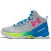Curry 2 Retro PS Splash Party Kids Sneakers Grey Halo-Gray Electric-Blue 3026306-100