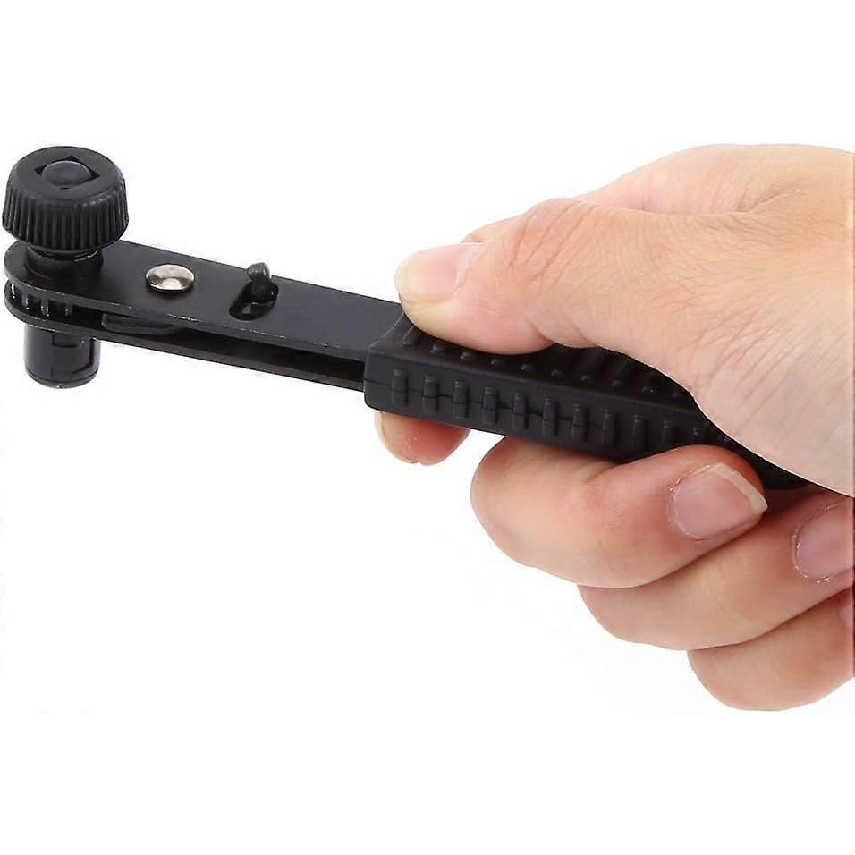 1/4" Iron Ratchet Wrench Screwdriver Bits Quick Socket Tool, Black
