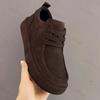 Men's Suede Leather Shoes 2026 Autumn Spring Business Thick Bottom Anti-slip Trendy British Style Casual Shoes Fashion Loafers
