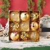 9 Pcs 8 Cm Christmas Ball Ornaments For Holiday Wedding Party Tree Decorations,gold/red/sliver/rose Sliver