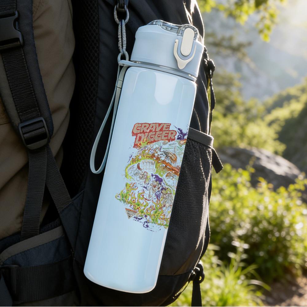1PC Colorful Floral Swirl Abstract Retro Print 750ml Portable Sports Water Bottle Leakproof Gym Outdoor Travel Drink Cup