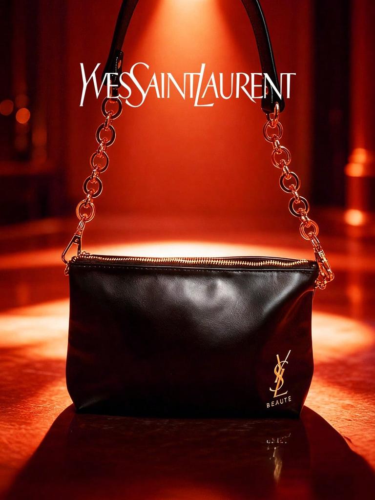 Modische Damen-Einschultertasche mit Kettenriemen Handtasche mit Design-Sinn Umhängetasche in goldener Farbe Logo