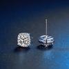 925 Silver 2CT 5A Zircon Stud Earrings for Women Luxury Wedding Engagement Party Gift