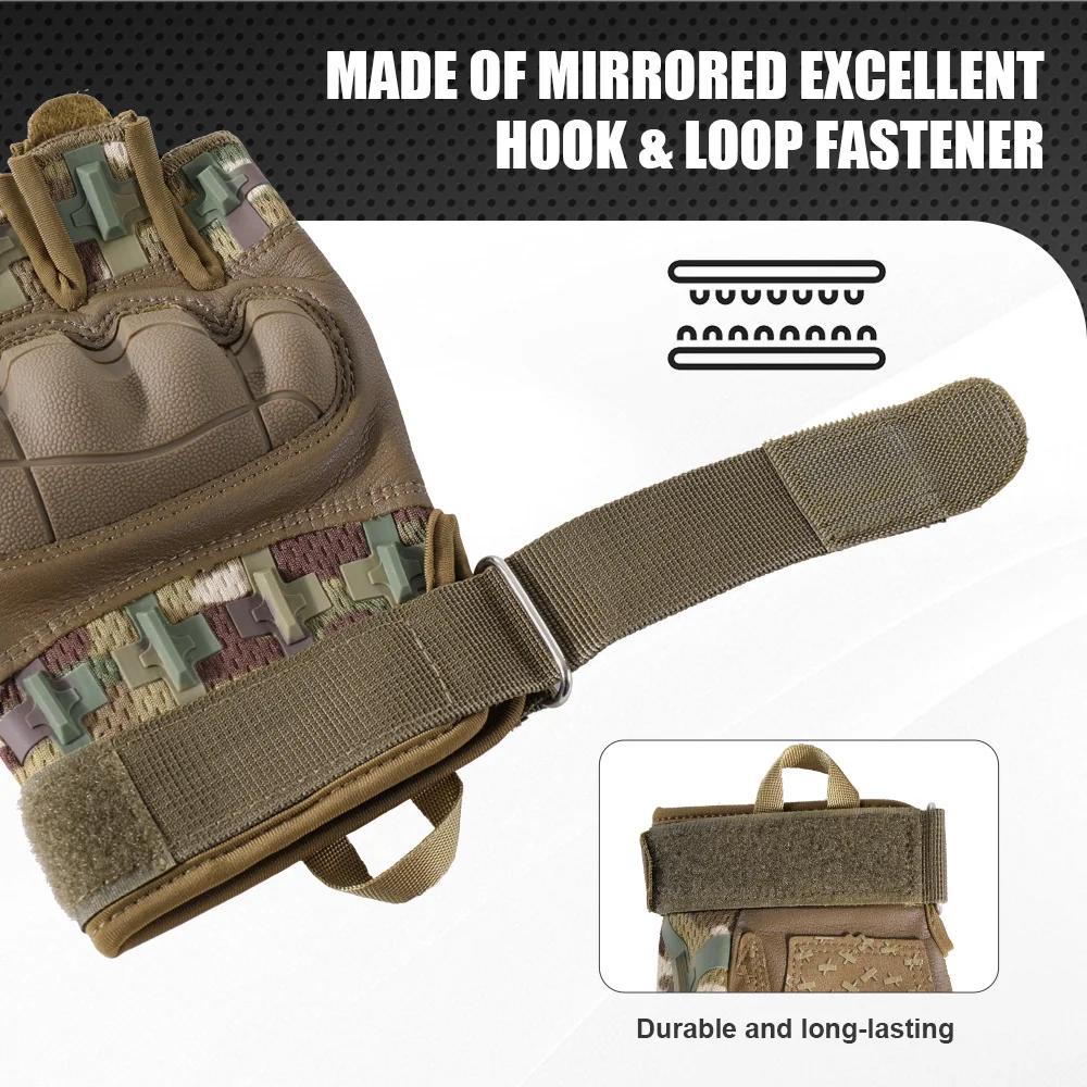 Gants sans doigts tactiques respirants demi-doigts sports cyclisme tir travail extérieur équipement de protection pour hommes