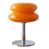 Glass Macaron Table Lamp Kids Bedside Lamp USB Three Color Dimmable Table Lamps for Bedroom Beige