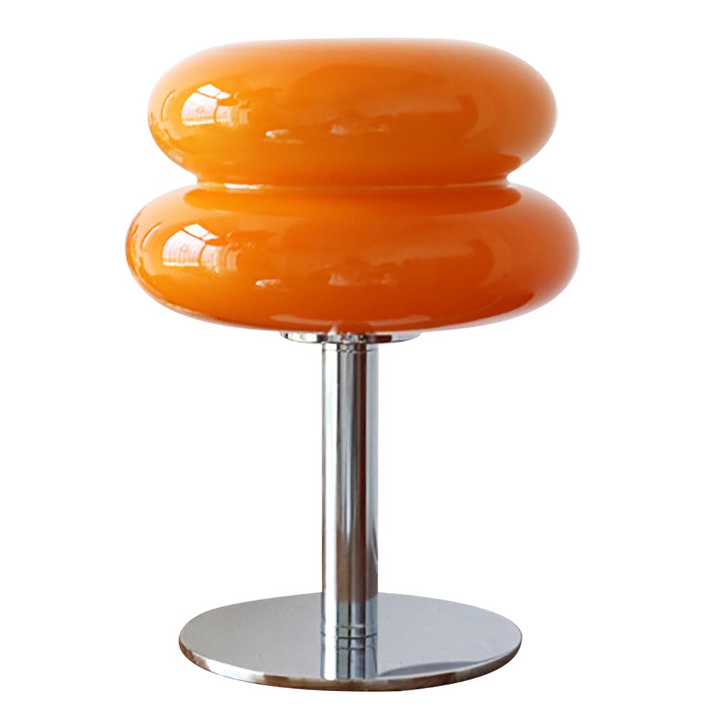 Glass Macaron Table Lamp Kids Bedside Lamp USB Three Color Dimmable Table Lamps for Bedroom Beige